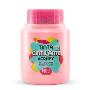 Tinta Cintilante 100ml - Rosa Cotton 894 Acrilex