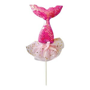 Topo de Bolo - Calda de Sereia Lantejoula Make+