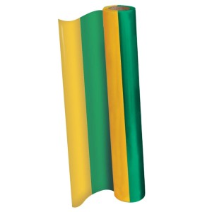 Plástico Verde e Amarelo Liso 45cm x 25 Metros DAC