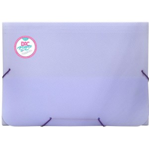 Pasta Sanfonada A4 com 12 Divisões Lilás Pastel 811PP-LI DAC