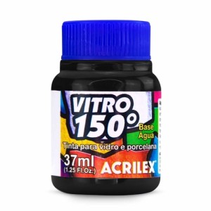 Tinta Vitro 150º 37ml - Preto 520 Acrilex