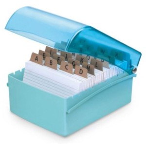 Fichário de Mesa 4x6 Azul Turquesa Waleu