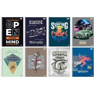 Caderno 15 Matérias Kbom Light Masculino 300fls São Domingos