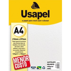 Papel Altílope Branco A4 180g 50fls Usapel