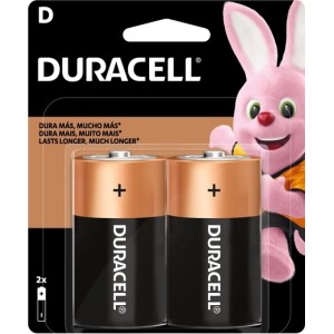 Pilha Alcalina Grande D - Cartela com 2 Pilhas Duracell
