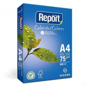 Papel Sulfite A4 Azul 75g 500 Folhas Report