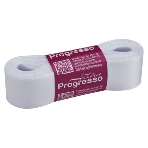 Fita de Cetim n.7 0201 - Branco Progresso