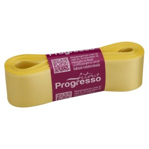 Fita de Cetim n.7 0242 - Amarelo Canário Progresso