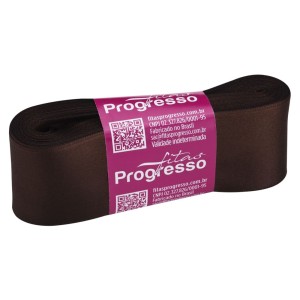 Fita de Cetim n.9 0340 - Marrom Café Progresso