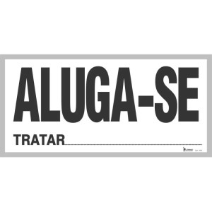 Placa de Aluga-se c/50 Folhas Tamoio