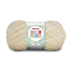 Lã Mais Bebê 8176 - Off White 100g Circulo