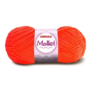 Lã Mollet 40g 0445 - Laranja Circulo