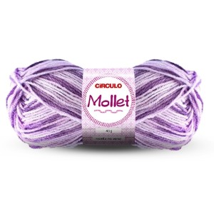 Lã Mollet 40g 9587 - Lilás Mesclado Circulo