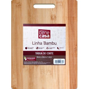 Tábua de Corte Bambu Grande 26x36cm Bene Casa
