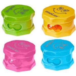 Apontador Duplo com Depósito Octógono Molin