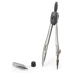 Compasso Escolar de Metal com Grafite 10040002 Waleu