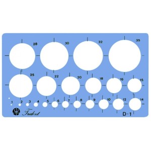 Gabarito Circulógrafo 22 Círculos Mod. D-1 Trident
