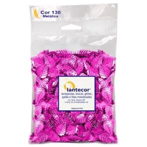 Folha Pequena Metalizada - Pink c/1000 Lantecor