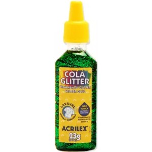 Cola Glitter 23g Verde Lavável Acrilex