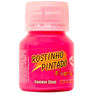 Tinta Facial Líquida 35ml - Rosa Fluorescente Rostinho Pintado