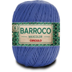 Barbante Barroco MaxColor n.6 400g 2829 - Azul Bic Circulo