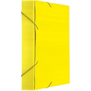 Pasta com Elástico 55mm Novaonda Amarela Polibrás