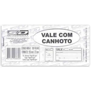 Vale com Canhoto 100 Folhas São Domingos