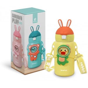 Garrafa Térmica Play 470ml - Amarela Brasfoot