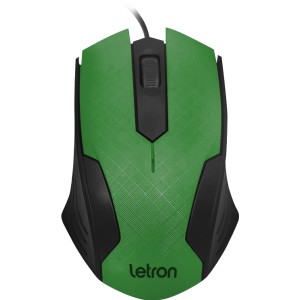 Mouse Office Squares Preto e Verde 73122 Letron