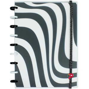 Caderno de Disco Médio Decor P&B Pop Disc