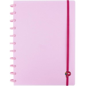 Caderno de Disco Grande Yummy Colors Rosa Chiclete Pop Disc