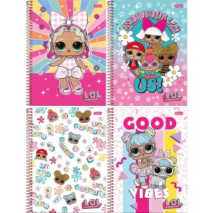 Caderno 1 Matéria LOL Surprise 80 Folhas Foroni