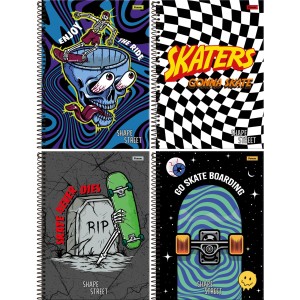 Caderno 10 Matérias Shape Street 160 Folhas Foroni