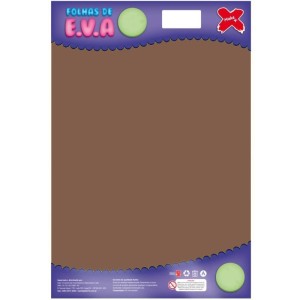 Placa de EVA Liso 40x60cm - Marrom c/10