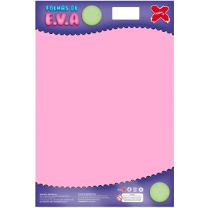 Placa de EVA Liso 40x60cm - Rosa c/10