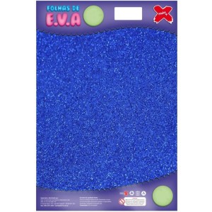 Placa de EVA com Glitter 40x60cm - Azul Escuro c/5
