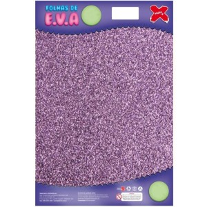 Placa de EVA com Glitter 40x60cm - Rosa Claro c/5
