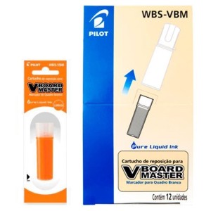 Refil para Pincel Marcador de Quadro Branco V-Board Master Laranja c/12 Pilot