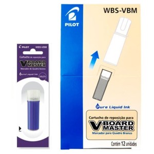 Refil para Pincel Marcador de Quadro Branco V-Board Master Violeta c/12 Pilot