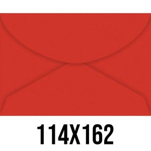 Envelope Colorido 114mm x 162mm - Vermelho c/100 Foroni