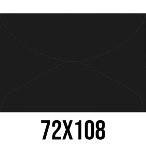 Envelope Colorido 72mm x 108mm - Preto c/100 Foroni