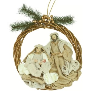 Guirlanda Natalina Sagrada Família 30cm 27616 Magizi