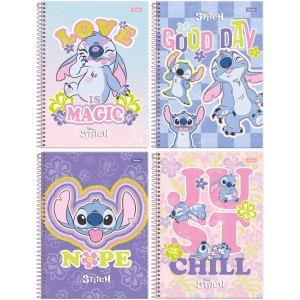 Caderno 1 Matéria Stitch Disney 80 Folhas Foroni