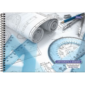 Caderno de Cartografia Milimetrado 96 Folhas Foroni
