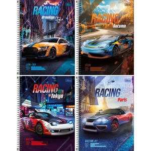 Caderno 1 Matéria X-Racing 80 Folhas Tilibra