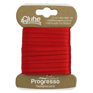 Fita de Cetim n.0 1354 - Vermelho Tomate Progresso