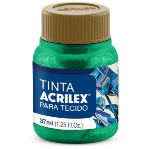 Tinta para Tecido Metálica 37ml - Verde 557 Acrilex