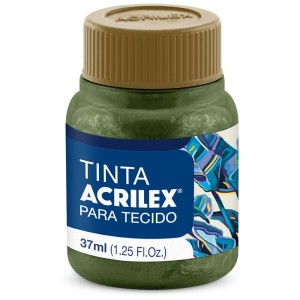 Tinta para Tecido Metálica 37ml - Verde Oliva 545 Acrilex