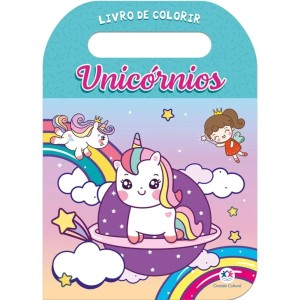 Livro de Colorir com Alça - Unicórnios Ciranda Cultural