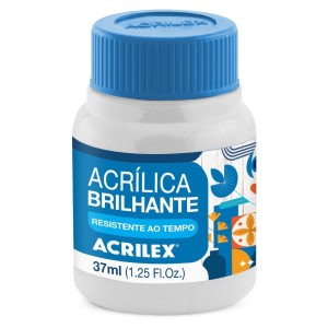 Tinta Acrílica Brilhante 37ml - Branco 519 Acrilex